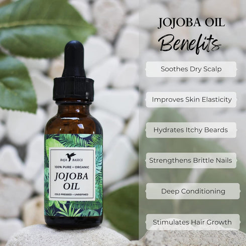 Pure Jojoba Oil for Skin, Cold Pressed Moisturizer for Face, Body, Nails, and Hair – 4 oz Bottle
