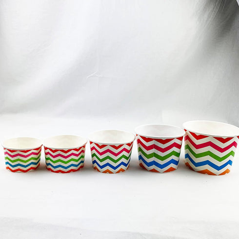 Heyiwell 12OZ Frozen 50PC Paper Ice Cream Cups&Disposable Yogurt Cups Dessert Bowls Snacks Cups for Hot or Cold