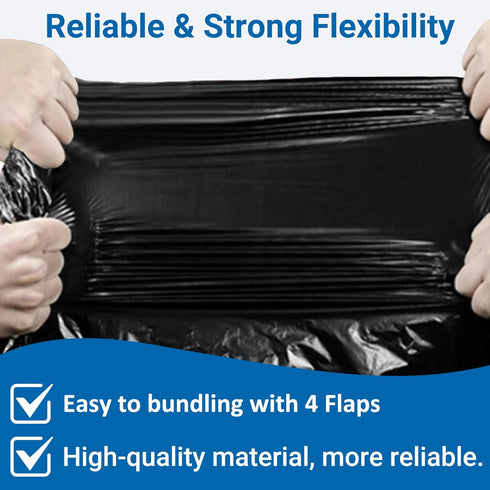Reliable1st 40-45 1.2 (60 Count) 40-45 Gallon Heavy Duty MIL THICK Trash Bags with Twist Ties Extra Large Sturdy
