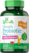 Carlyle Probiotics for Kids | 200 Chewable Tablets | 6 Billion CFUs | Raspberry Flavor | Non-GMO, Gluten Free