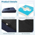 Gel Wheelchair Seat Cushion with Memory Foam, Cooling Support Cushion for Long Sitting or Lying, Coccyx Cutout Pillow