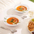 MATANA 20 pc Premium Plastic Party Bowls with Silver Lace Rim, 7" Inch/12oz, Heavy Duty, Reusable for Parties