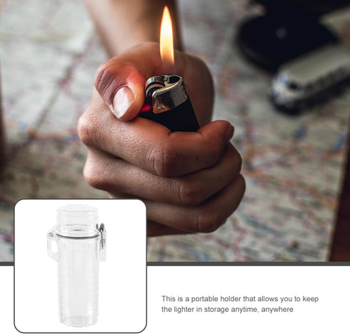 1PCS Clear Coat Waterproof Lighter Cover - Protective Sleeve, Organizer Case, Clear Lighter Case, Plastic Purpose Box