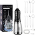 Lunstelia Cordless Water Dental Flosser for Teeth Cleaning, 380ML Large Water Tank &