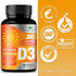 D Vitamin 5000 IU Vitamin D3 Softgels, 60 Softgels, High Potency for Bone Health, Muscle, & Immune Support
