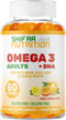 Vegan Omega 3 Gummies for Adults, 60 Gummies, Plant Based with Chia Oil, DHA, Vitamin C
