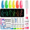 RARJSM Gel Nail Art Polish - Glow In The Dark Gel Liner Art Set, Luminous Painting Gel Polish for Nail Art, Bright