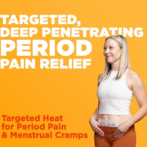 ThermaCare Portable Menstrual Heating Pad, Period Therapy Heat Patches for Cramps (6 Count)