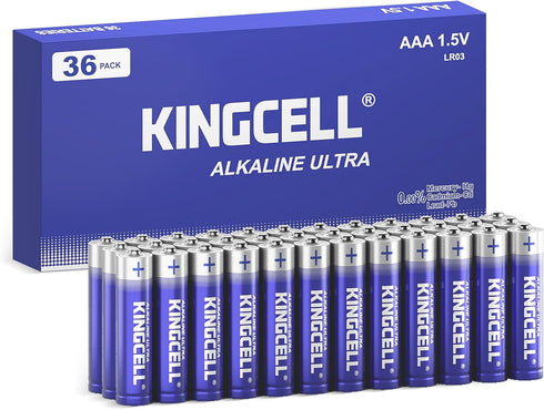 36 Pack AAA Batteries, High-Performance Alkaline with Long-Lasting Power, 10-Year Shelf Life for Household Devices