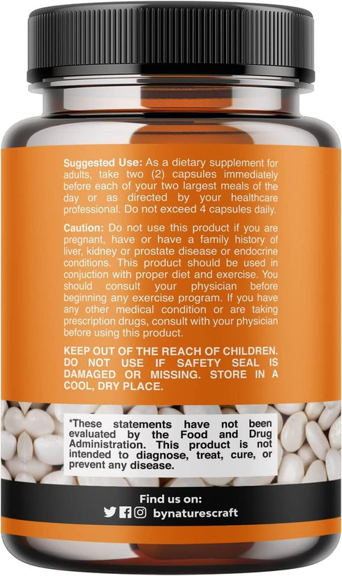 Pure White Kidney Bean Extract - AMPK Activator Pre Workout Natural Energy Supplement for Men and Women with Molybdenum