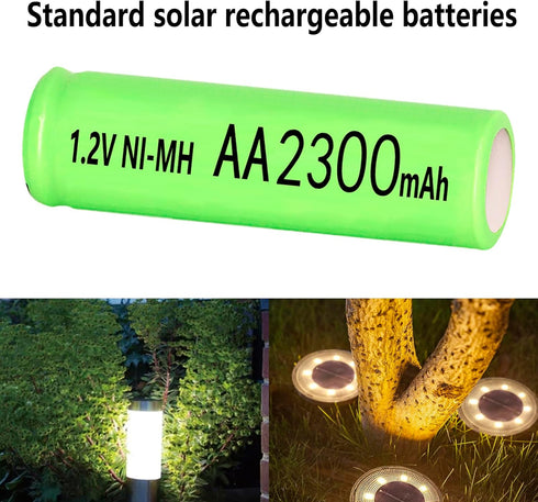 4 Packs Ni-MH AA 2300mAh Rechargeable Batteries, 1.2V Double A High Capacity for microphones, TV remotes, gaming
