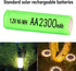 4 Packs Ni-MH AA 2300mAh Rechargeable Batteries, 1.2V Double A High Capacity for microphones, TV remotes, gaming