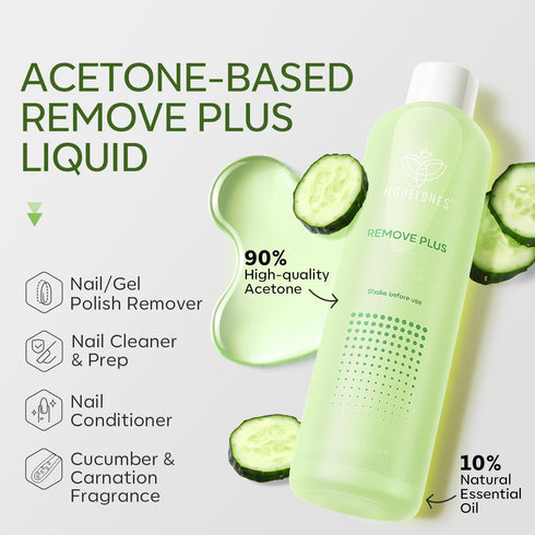 Modelones Acetone Nail Polish Remover, Professional Gel Polish Remover, Nail Glue Remover with Jojoba Oil for Nail