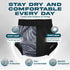 Menpol 2 Adult Plastic Pants Diaper Cover, High Waist Rubber Incontinence Pant Washable, Reusable Plastic Underwear