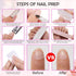 Makartt Nail File and Buffer, Pink Basic Nail Prep Kit with Cuticle Trimmer & Nail Care Tools