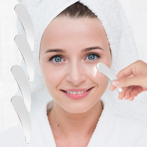 2Pcs Mini Metal Cosmetic Spatulas, Skincare Mixing and Sampling Beauty Tools for Creams and Essences