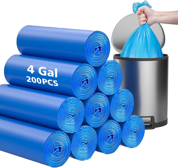 Compostable Trash Bags, 4 Gallon, 200 Packs, AYOTEE Biodegradable Small Garbage Bags, Unscented