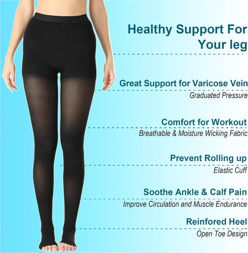 Men,20-30 mmHg Medical Compression Pantyhose For Women & Medical Grade Support Hose Tights For DVT,Pregnancy,Varicose