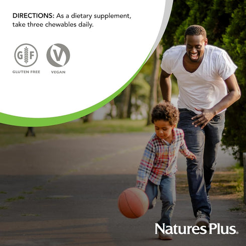NaturesPlus Hema-Plex Iron, 60 Mixed Berry Chewables, 85 mg Elemental Iron, Vegan, Gluten Free, Total Blood Health