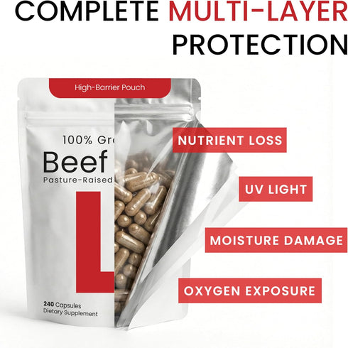 Pack) 30+ B12, Immunity, 100% Beef Liver Capsules USA-Made (Value Whole Food Source of Bioavailable Nutrients: Vitamin