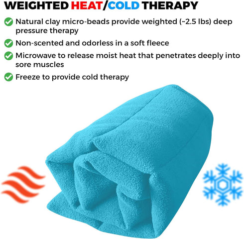 Microwavable Heating Pads - 1 Piece Natural Moist Heat Pad for Back Pain, Neck and Shoulders, Nerve, Cramps, Lower