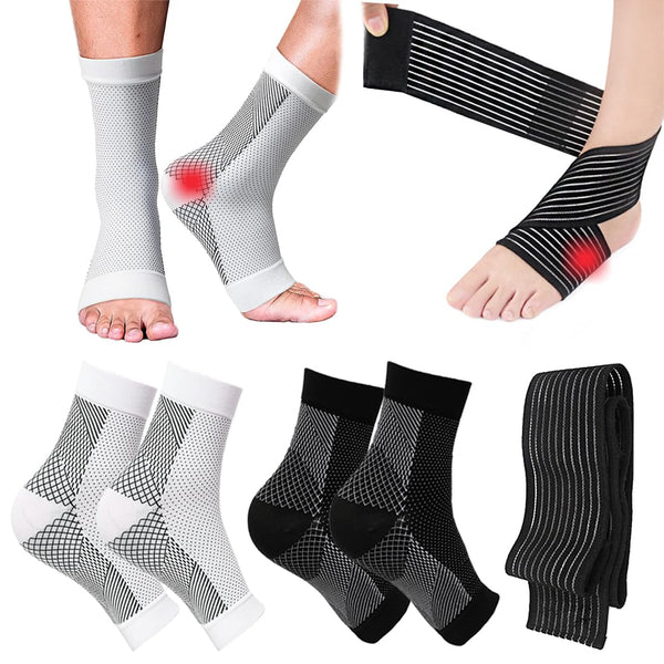 Neuropathy Socks-2024 Upgrade (2 Pairs) - Functional Compression Socks for Neuropathy, Plantar Fasciitis Relief