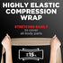 Premium Elastic Bandage Wrap - 4pk (2x3in, 2x4in) + 12 Extra Clips - Strong Compression Bandage Wrap for Wrists,