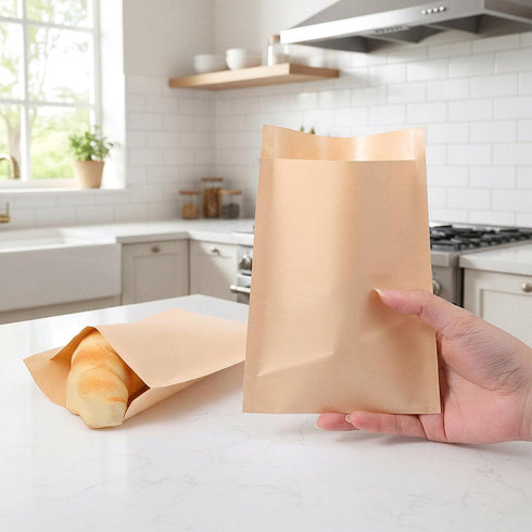 Hpmjz 500 Packing Muffins(4.7x6.5 Inch) Pcs Small Sandwich Bags Paper Cookies Bags Greaseproof Pastry Bag Unbleached