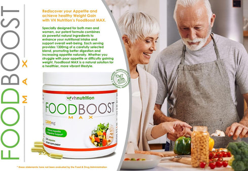 VH Nutrition | FoodBoost MAX | 1300mg Appetite Stimulant Weight Gain Pills for Men and Women, 120 Capsules