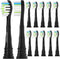 Replacement Toothbrush Heads for Philips Sonicare, Compatible with Electric Toothbrushes Handle, Snap-on System, Black,