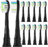 Replacement Toothbrush Heads for Philips Sonicare, Compatible with Electric Toothbrushes Handle, Snap-on System, Black,