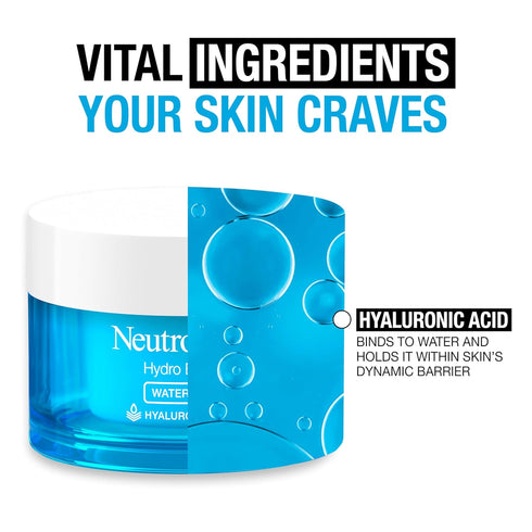Neutrogena Hydro Boost Face Moisturizer with Hyaluronic Acid, Oil-Free Water Gel Lotion for Dry Skin, 1.7 oz