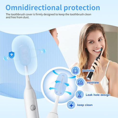 HEBEILF 6 Pcs Toothbrush Covers Toothbrush Covers CapsReplaceable Electric Toothbrush Head Cover Silicone Toothbrush