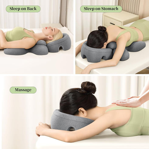 Massage headrest for Bed, a Chest and face Support Sleep Pillow, is Suitable for Massage, SPA and Sleep. Face Down