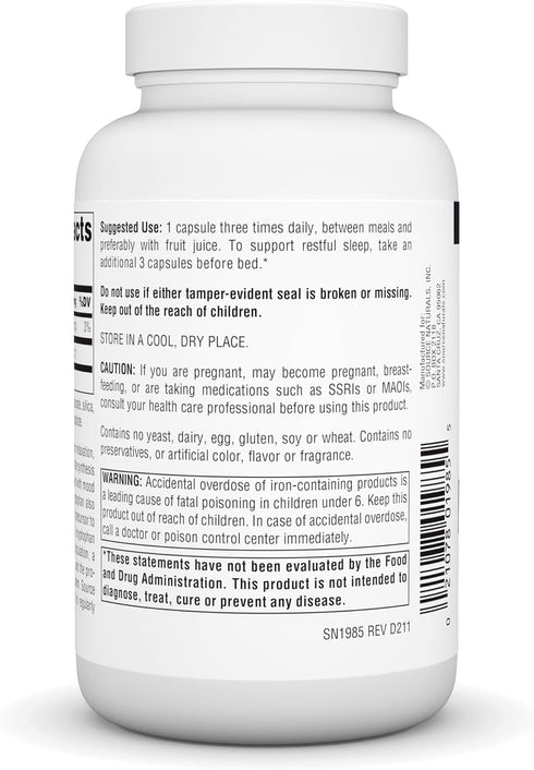 Source Naturals L-Tryptophan, 500mg, for Mood, Relaxation, and Sleep, 120 Capsules