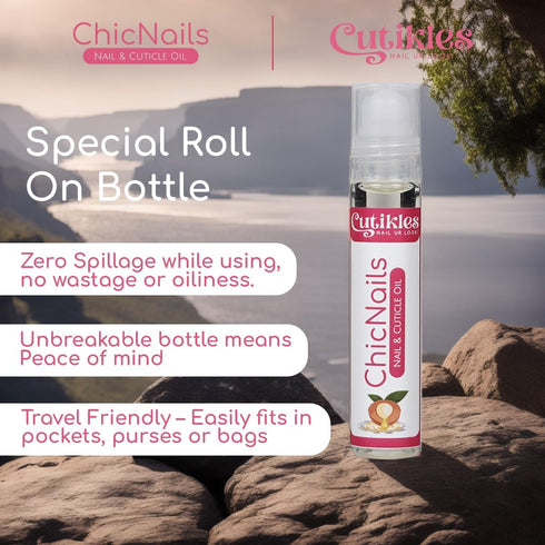 Nail & Cuticle Oil with Almond & Jojoba Oil, Nourishing Care for Stronger Nails - 0.33 FL. OZ