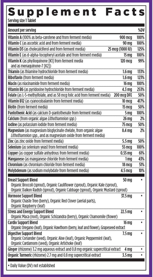 New Chapter Women's Multivitamin 40 Plus - Energy, Healthy Aging + Immune Support - 72 Count