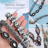 Teenitor Elastic Beaded Headbands, 5pcs Crystal Rhinestone for Women & Girls