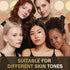 LAVONE Eyebrow Stamp Pencil Kit, Waterproof Eyebrow Pencil, Eyeliner, Pomade, Dual-ended Brush - Dark Brown