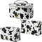 Makeup Bag Travel Toiletry Bag for Women, Cute Set of 3 Zipper Makeup Organizer, PU Leather Waterproof