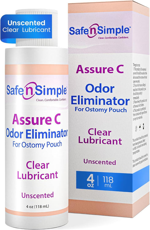 Safe n' Simple Assure C, Clear Lubricating Ostomy Pouch Deodorant, 4 Fluid Ounce