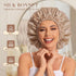 Satin Bonnet Silk Hair Bonnet for Sleeping, Slouchy Beanie Hat for Women's Natural & Curly Hair (Khaki)