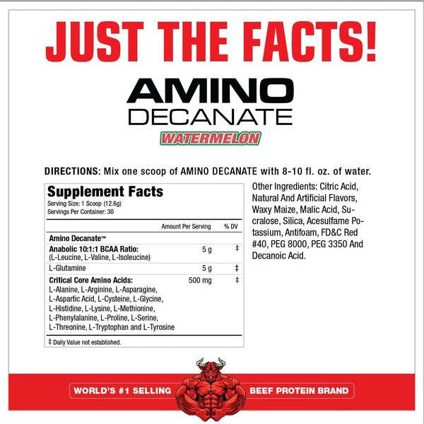 Amino Decanate by Muscle Meds, Watermelon, 13.3 Oz