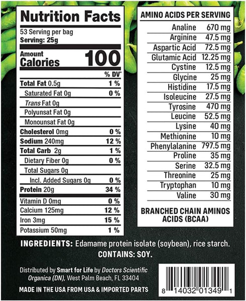 Smart for Life Soy Protein Puffs - 20 Grams Protein Snacks - High Protein Zero Sugar - Non-GMO, Gluten-Free - 3 Pound