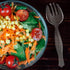 PARTY BARGAINS 8.75" Disposable Clear Plastic Serving Forks, 6 Pack, Heavy Duty Kitchenware for Catering and Parties