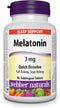 Webber Naturals Melatonin 3 mg Quick Dissolve, 90 Sublingual Tablets
