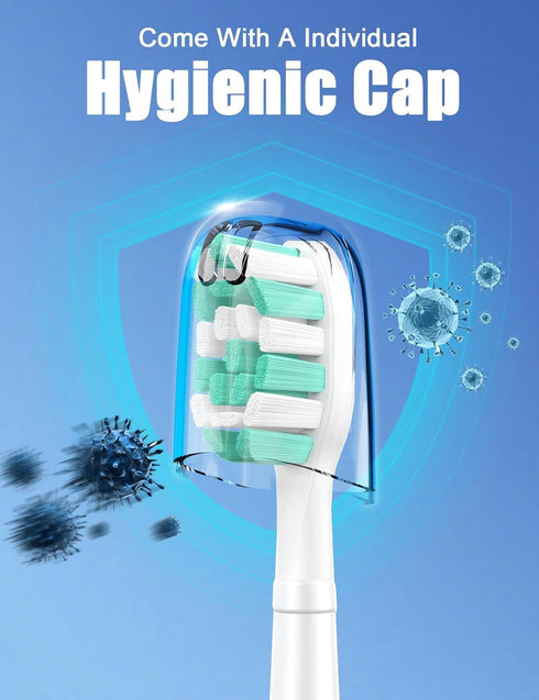 Toothbrush Replacement Heads for Philips Sonicare C1 C2 ProtectiveClean 4100 5100, Snap-on Electric Toothbrush Head, 10