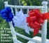Red Decorative Gift Pull Bows, 5" Wide, Set of 10 for 4th of July, Birthday, Christmas