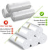 120 Count Unscented 8 Gallon Thick Clear Trash Bags, 30 Liter Strong Plastic Wastebasket Can Liners