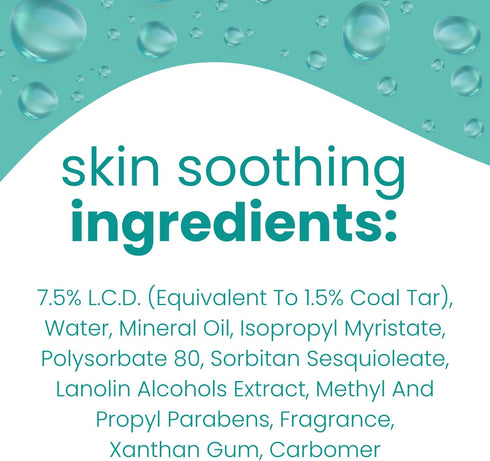 Emulsion Cream - Coal Tar Lotion for Eczema, Psoriasis, Dermatitis Relief, Soothes Itchy Skin